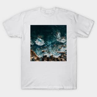 Blue Ocean Waves And Yellow Sand T-Shirt